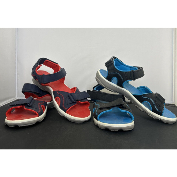 Lands' End Other - 2pr Lands End Youth Solid Action Sandals Youth size 5 Black & Navy/Red Charity